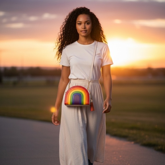 Michael Kors Handbags - Michael Kors Multicolor Rainbow Crossbody Bag